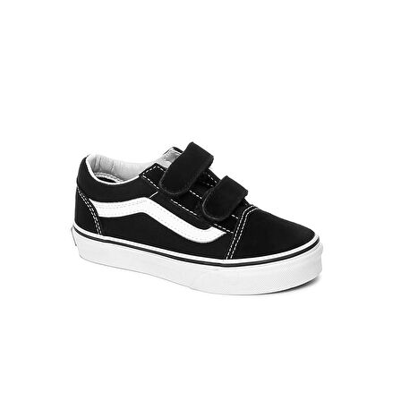SİYAH Erkek Çocuk - Genç Keten Ayakkabı VVHE6BT VANS OLD SKOOL V BLACK/TRUE WHITE 27-30