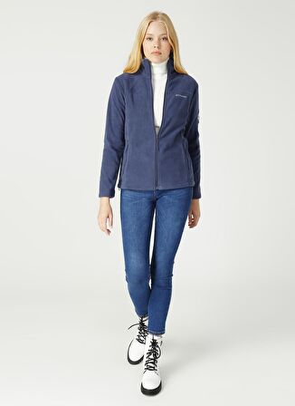 Columbia EL6081 Fast Trek Ii Jacket Dik Yaka Normal Kalıp Düz Mor Kadın Polar Sweatshirt