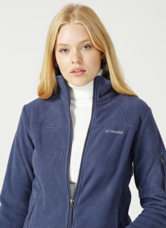 Columbia EL6081 Fast Trek Ii Jacket Dik Yaka Normal Kalıp Düz Mor Kadın Polar Sweatshirt