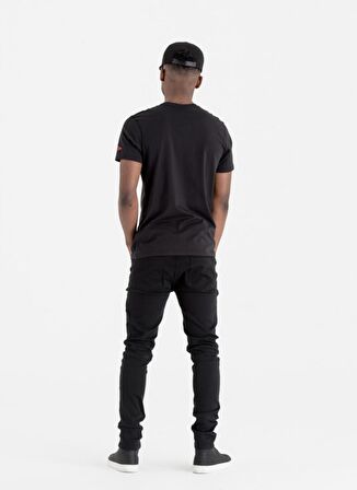 New Era Bisiklet Yaka Normal Kalıp DüzSiyah Erkek T-Shirt - NE96196FA14 Team Logo Tee Aricar
