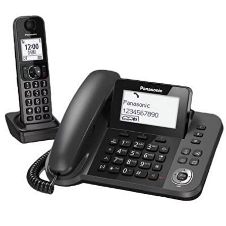 Panasonic KX-TGF310 Çift Aramalı Kablolu ve Telsiz Telefon