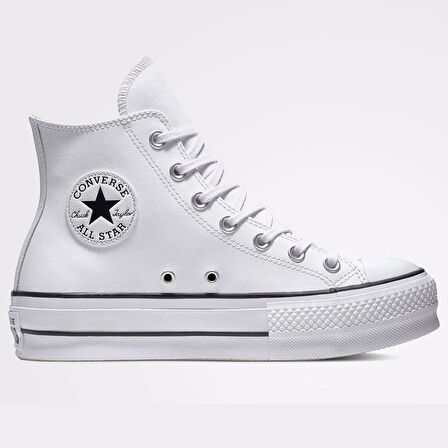 Converse CHUCK TAYLOR ALL STAR LEATHER PLATFORM Beyaz Sneaker 561676C-102