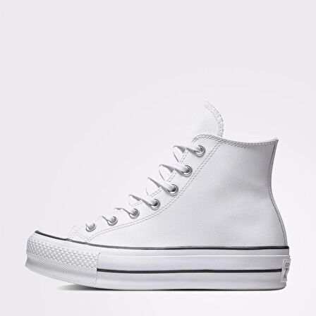 Converse CHUCK TAYLOR ALL STAR LEATHER PLATFORM Beyaz Sneaker 561676C-102