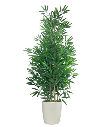 Yapay Bambu Ağacı 5 Sopalı 150cm Yoğun Yapraklı