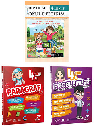 4.Sınıf Okul Defterim+Paragraf+Problem Kitabı
