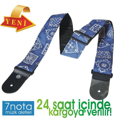 Planet Waves 50G03 Gitar Askısı Dokuma 50Mm Mavi Bandana