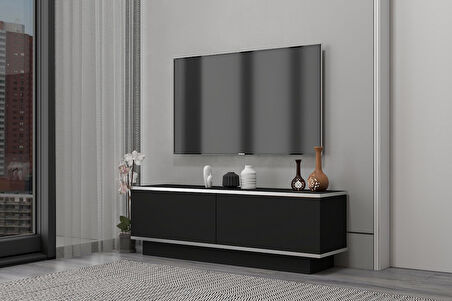 MOBİLYA GEZEGENİ NORA TV ÜNİTESİ - SİYAH/GÜMÜŞ - 150 CM