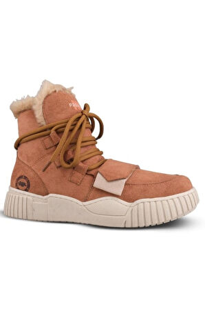 Mp 242-1876, Taba Süet Kadın Bağcıklı Spor Bot