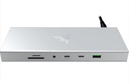 Razer Dock Mercury - USB 4 (14 Bağlantılı, Çift Ekran Destekli)