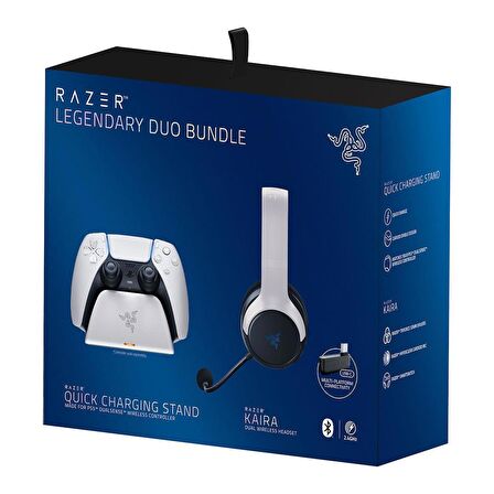 Razer Legendary Bundle Kaira Kablosuz Kulaklık ve PS5 Dualsense Şarj İstasyonu RZ82-03980100-B3M1