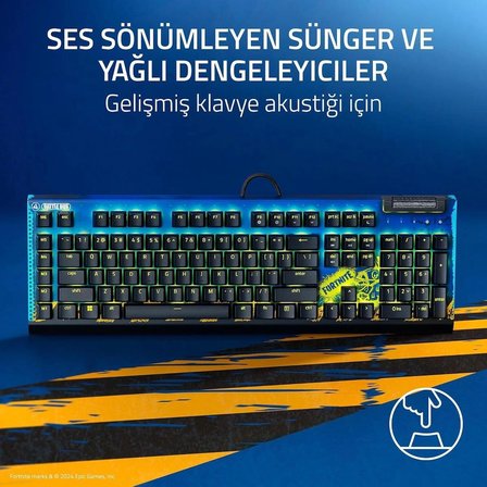 Razer BlackWidow V4 X Fortnite Edition RZ03-04703600-R3M1 RGB Yellow Switch Kablolu Mekanik Oyuncu Klavye