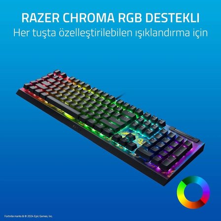 Razer BlackWidow V4 X Fortnite Edition RZ03-04703600-R3M1 RGB Yellow Switch Kablolu Mekanik Oyuncu Klavye