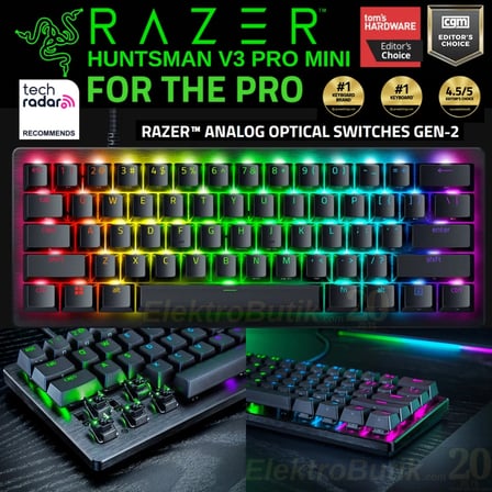 Razer Huntsman V3 Pro Mini -%60 RZ03-04990100-R3M1 RGB TKL Analog Optical Switch Kablolu Mekanik Oyuncu Klavyesi