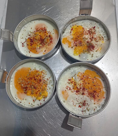 RENUZU Omlet Ve Krep Pişirme Kalıbı 4 Lü En 9cm Derinlik 2,5cm %100 Paslanmaz Krom 304