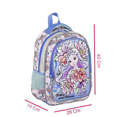 Muggle 2 Bölmeli Princess Okul Çantası + Termoslu Beslenme Çantası