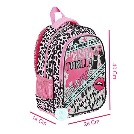 Muggle 2 Bölmeli Fashion Totally Okul Çantası + Termoslu Beslenme Çantası
