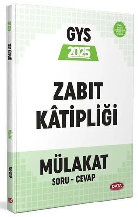 Data 2025 Zabıt Katipliği Mülakat Sınavına Hazırlık Soru-Cevap Kitabı Data Yayınları