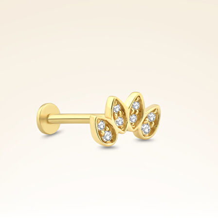 0,04 Karat Pırlanta Taşlı Tragus Piercing