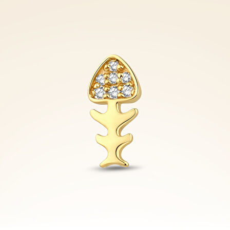 0,02 Karat Pırlanta Taşlı Kılçık Piercing