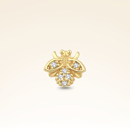 0,03 Karat Pırlanta Taşlı Arı Piercing