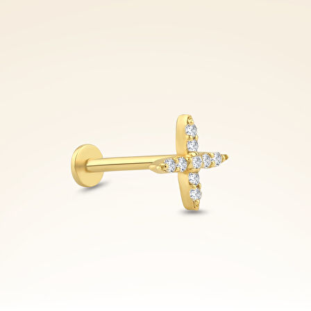 0,04 Karat Pırlanta Taşlı Tragus Piercing