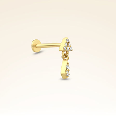 0,03 Karat Pırlanta Tragus Piercing