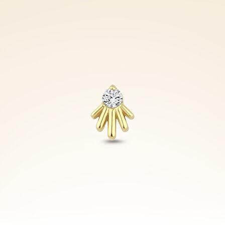 0,02 Karat Pırlanta Tektaşlı Tragus Piercing