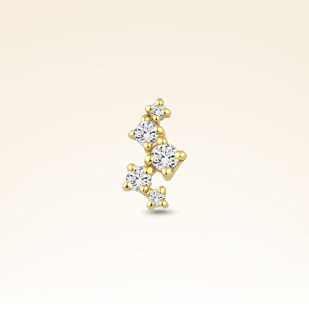 0,08 Karat Pırlanta Beş Taşlı Piercing