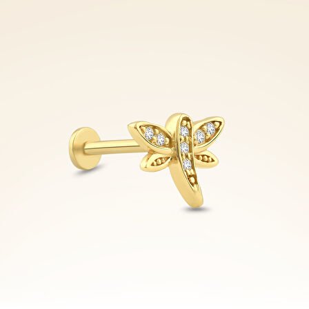 0,15 Karat Pırlanta Taşlı Yusufcuk Piercing