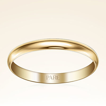 Klasik İnce Bombeli 2 mm Kadın Alyans