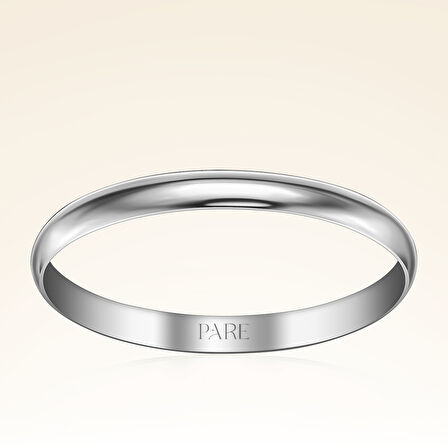 Klasik İnce Bombeli 2 mm Erkek Alyans