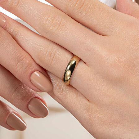 Klasik Kalın Bombeli 5 mm Kadın Alyans