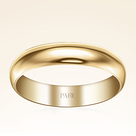 Klasik Kalın Bombeli 4 mm Kadın Alyans