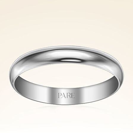 Klasik İnce Bombeli 3 mm Kadın Alyans