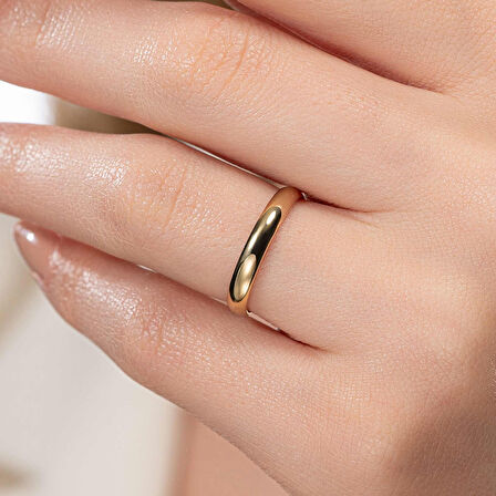 Klasik İnce Bombeli 3 mm Kadın Alyans