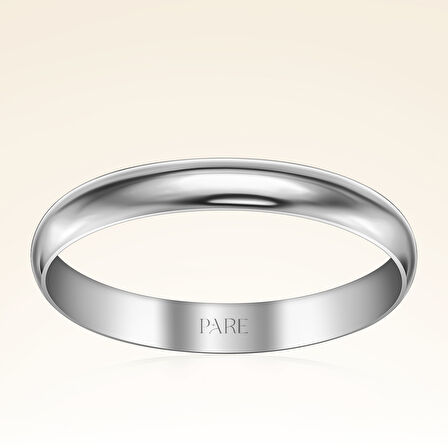 Klasik İnce Bombeli 3 mm Erkek Alyans