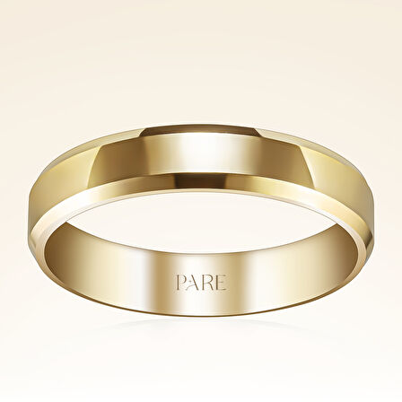 Klasik Kalın Kare 4mm Kadın Alyans