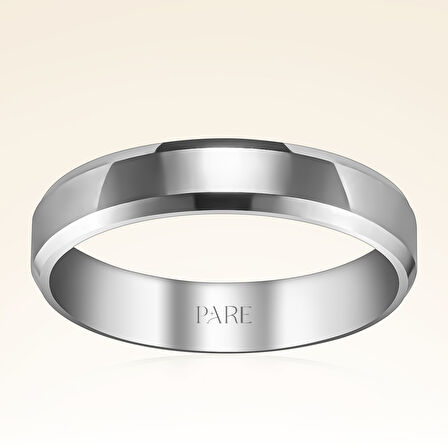 Klasik Kalın Kare 4mm Kadın Alyans