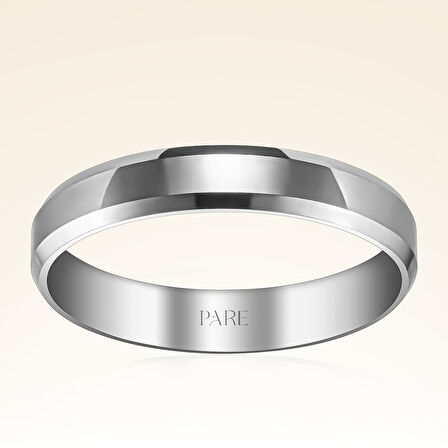 Klasik Kalın Kare 4 mm Erkek Alyans