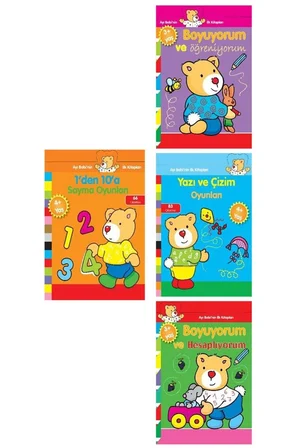Ayı Bobi'nin İlk Kitapları Çıkartmalı 4 Kitap Set