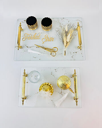 Fidelity Şeffaf Desenli Söz Tepsisi