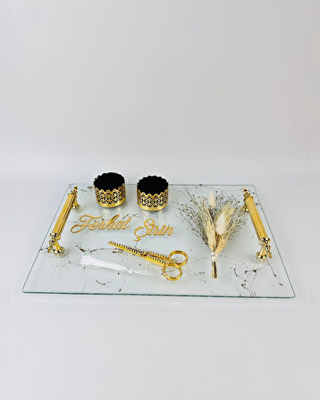 Fidelity Şeffaf Desenli Söz Tepsisi