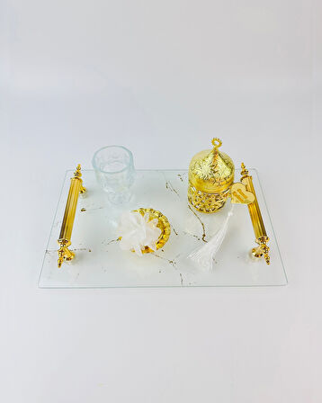 Fidelity Şeffaf Desenli Söz Tepsisi