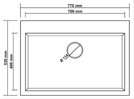 GRANİT EVİYE K003 DIDYMA 77 ANTRASİT (77 X 53)