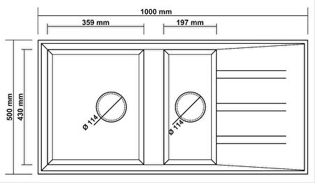 GRANİT EVİYE P013 SALDA 100 KREM (100 X 50)