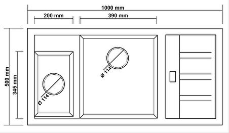 GRANİT EVİYE P022 ASPENDOS KREM (100 X 50)