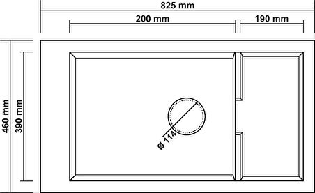 GRANİT EVİYE P023 KNIDOS BEYAZ (82,5 X 46)