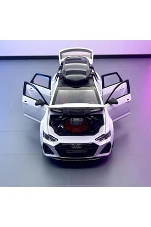 Audi Rs6 1:24 Metal Maket Araba Beyaz Birebir Wagon Açılan Kapılar Audi Rs6 Diecast Model Araba
