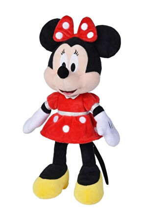 Lisanslı Minnie Kırmızı Elbiseli Peluş 30 cm ile Minnie'nin Sihirli Dünyasına Girin!