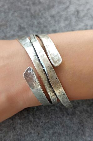 Özel Şekilli Kadın Bileklik Gümüş Kaplama El Yapımı Ayarlanabilir Kadın Bileklik